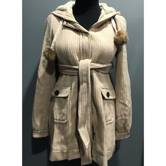 Juicy Couture beige hooded jacket small - Picture 4 of 5